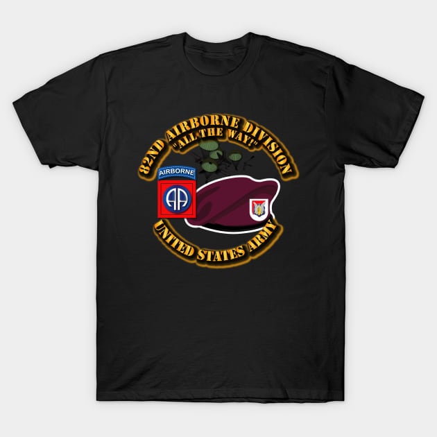 82nd Airborne Div - Beret - Mass Tac - Maroon  - 1 Recon Sqn 17th Cav T-Shirt by twix123844